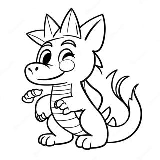 Spike With Colorful Background Coloring Page 32992-17272