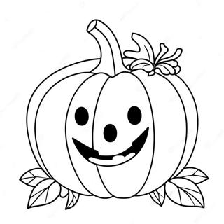 Smiling Pumpkin Coloring Page 32-30