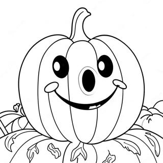 Smiling Pumpkin Coloring Page 32-32