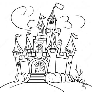 Spooky Wicked Castle Coloring Page 33002-17278