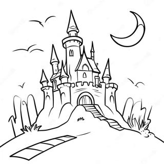 Spooky Wicked Castle Coloring Page 33002-17279