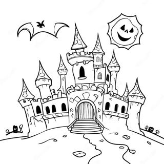 Spooky Wicked Castle Coloring Page 33002-17280