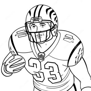 Bengals Player In Action Coloring Page 3300-2686