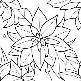 Poinsettia Flower Coloring Page 33011-17283