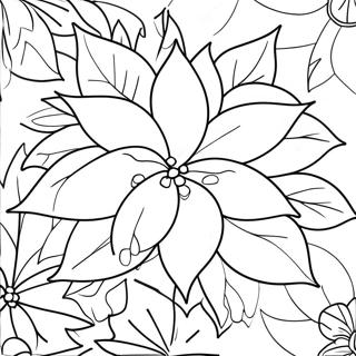 Poinsettia Flower Coloring Page 33011-17284