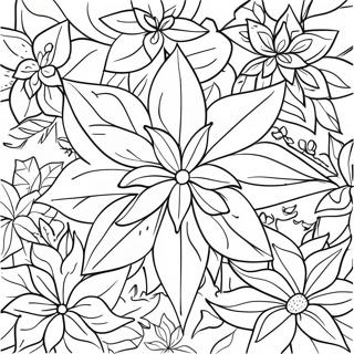 Festive Poinsettia Coloring Page 33012-17285