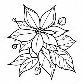 Festive Poinsettia Coloring Page 33012-17286