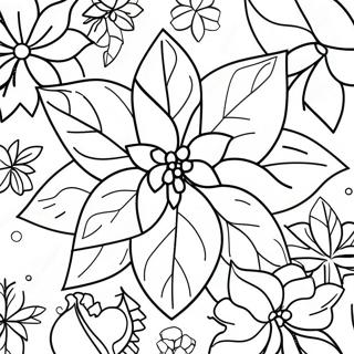 Festive Poinsettia Coloring Page 33012-17287