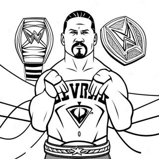 Wwe Championship Match Coloring Page 33022-17294