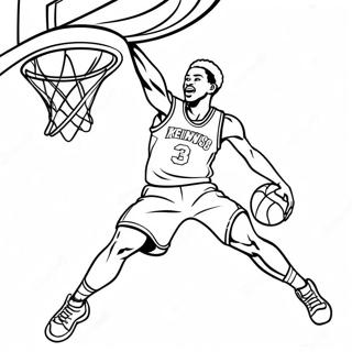 Basketball Player Dunking Coloring Page 33031-17298