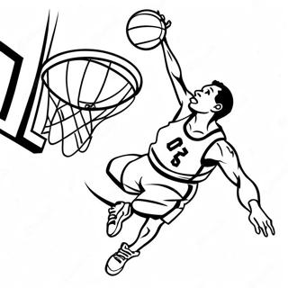 Basketball Player Dunking Coloring Page 33031-17299