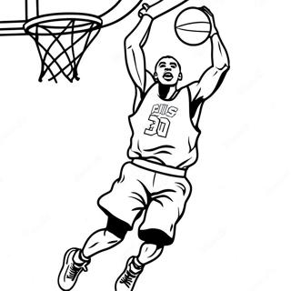 Basketball Player Dunking Coloring Page 33031-17300