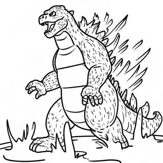 Godzilla Atomic Breath Coloring Page 33041-17308