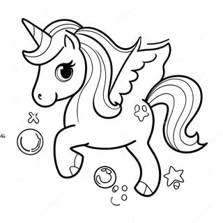 Sparkling Mermaid Pony Coloring Page 33052-17320