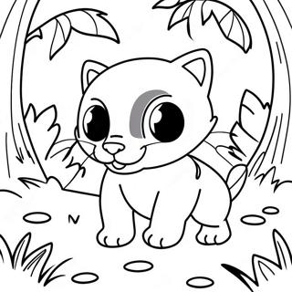 Cute Prowler In A Jungle Coloring Page 33082-17342