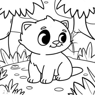 Cute Prowler In A Jungle Coloring Page 33082-17343