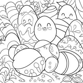 Colorful Easter Eggs Coloring Page 33092-17349