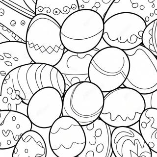 Colorful Easter Eggs Coloring Page 33092-17350