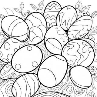 Colorful Easter Eggs Coloring Page 33092-17352