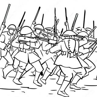 World War 1 Soldiers In Battle Coloring Page 33101-17354