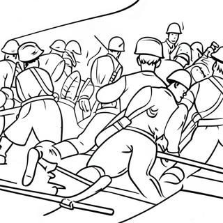 World War 1 Soldiers In Battle Coloring Page 33101-17356