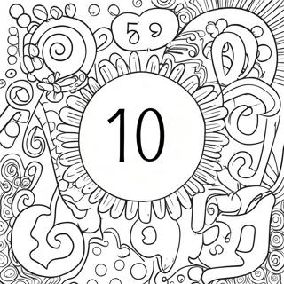 Colorful Numbers Coloring Page 3310-2693