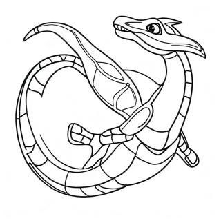 Flying Rayquaza In The Sky Coloring Page 33112-17365