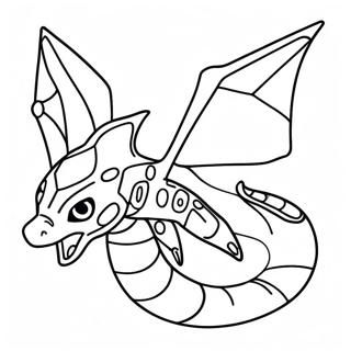 Flying Rayquaza In The Sky Coloring Page 33112-17367