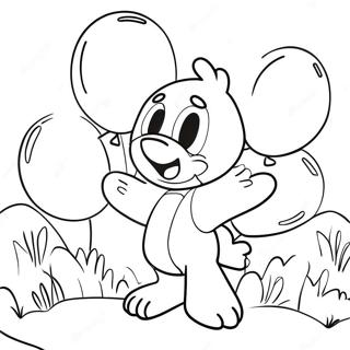 Killy Willy With Colorful Balloons Coloring Page 33122-17374