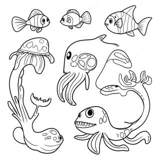 Cute Subnautica Creatures Coloring Page 33152-17400