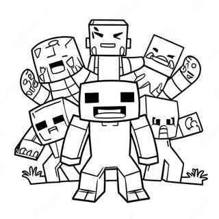 Minecraft Mutant Mobs Coloring Page 33161-17403