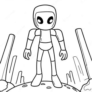 Creepy Mutant Enderman Coloring Page 33162-17405