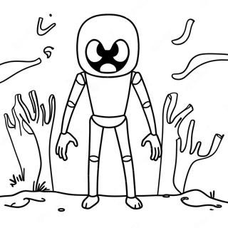 Creepy Mutant Enderman Coloring Page 33162-17408