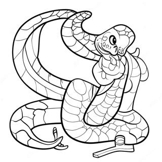 Obanai Iguro With Serpent Pet Coloring Page 33202-17440