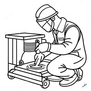 Industrial Welder In Action Coloring Page 33232-17461