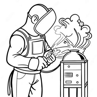 Industrial Welder In Action Coloring Page 33232-17462