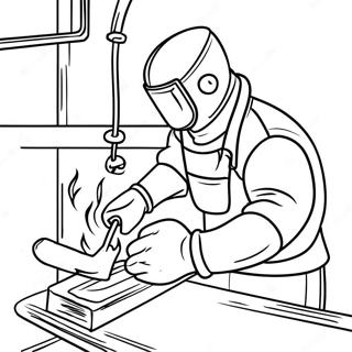 Industrial Welder In Action Coloring Page 33232-17463