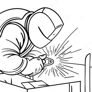 Industrial Welder In Action Coloring Page 33232-17464