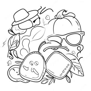 Hipster Aesthetic Coloring Page 33241-17468