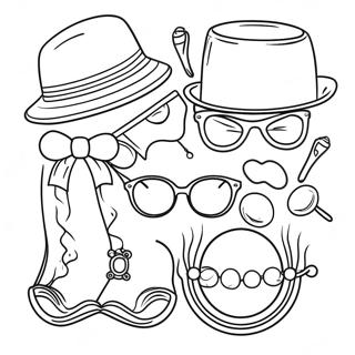 Vintage Hipster Accessories Coloring Page 33242-17470