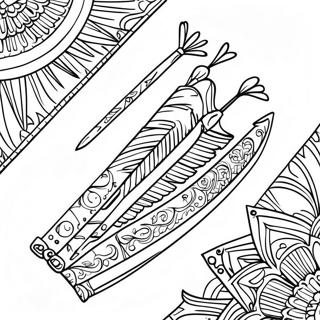 Decorative Quiver With Arrows Coloring Page 33252-17477