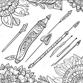 Decorative Quiver With Arrows Coloring Page 33252-17479