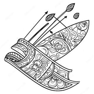 Decorative Quiver With Arrows Coloring Page 33252-17480