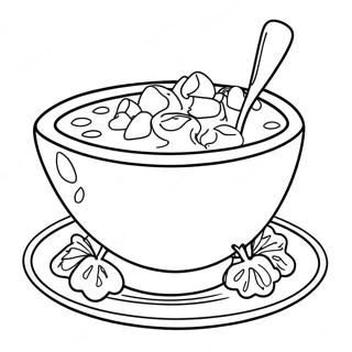 Delicious Chowder In A Bowl Coloring Page 33262-17485