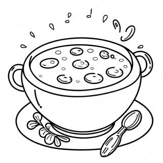 Delicious Chowder In A Bowl Coloring Page 33262-17486