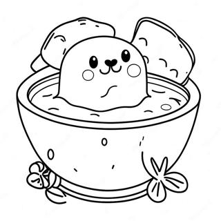 Delicious Chowder In A Bowl Coloring Page 33262-17487