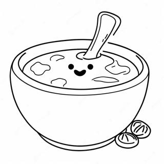 Delicious Chowder In A Bowl Coloring Page 33262-17488