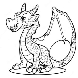 Dragon Fantasy Scene Coloring Page 33291-17506