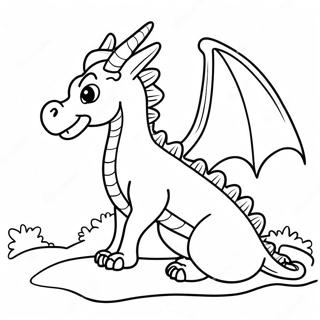 Dragon Fantasy Scene Coloring Page 33291-17507