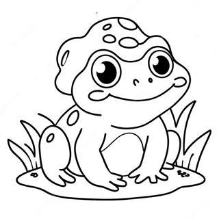 Cute Cartoon Toad Coloring Page 332-269